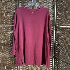 J.JILL Burgundy woman’s long sleeve top